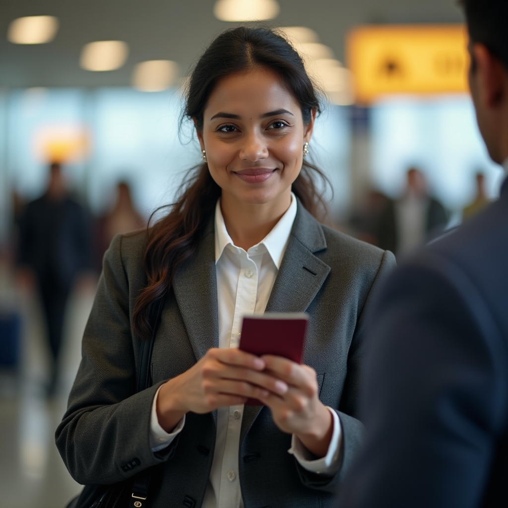 Cestující předkládá dokumenty